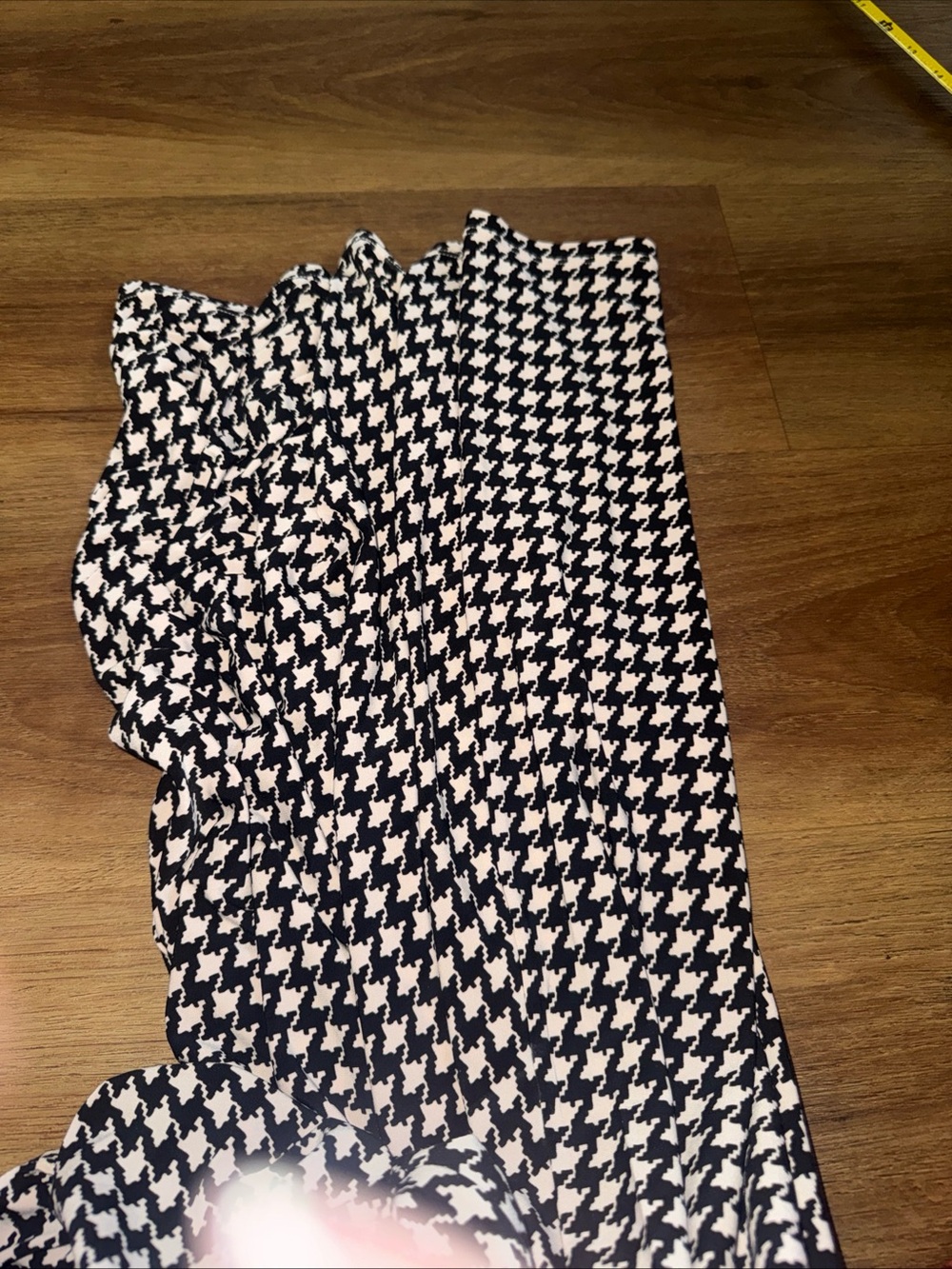 Lauren Ralph Lauren Small Women's Houndstooth Surplice Dress Black/White - Picture 3 of 8